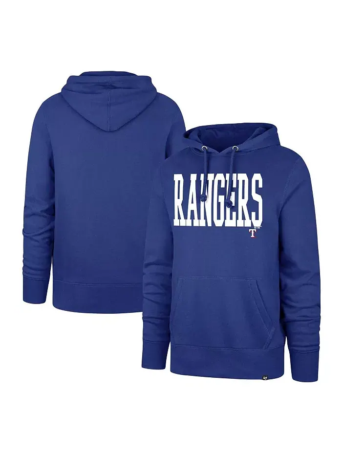 Мужская толстовка с капюшоном Royal Texas Rangers Dime Headline '47 Brand — изображение 1 из 3