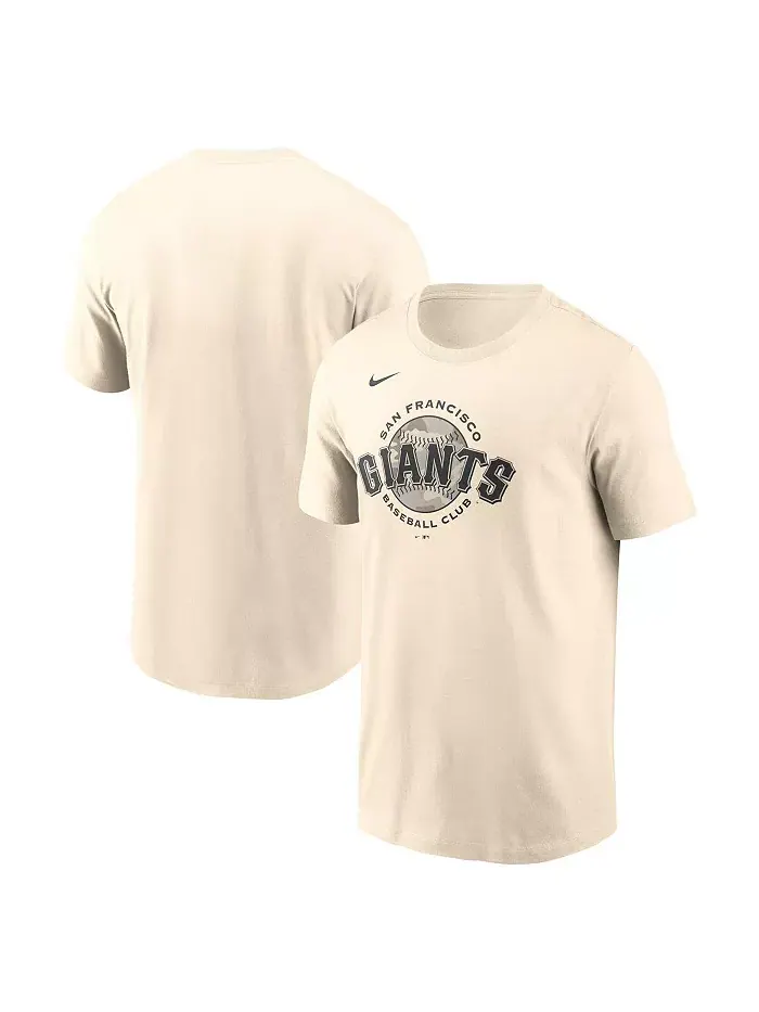 Мужская футболка San Francisco Giants с камуфляжным логотипом, кремовая Nike — изображение 1 из 3