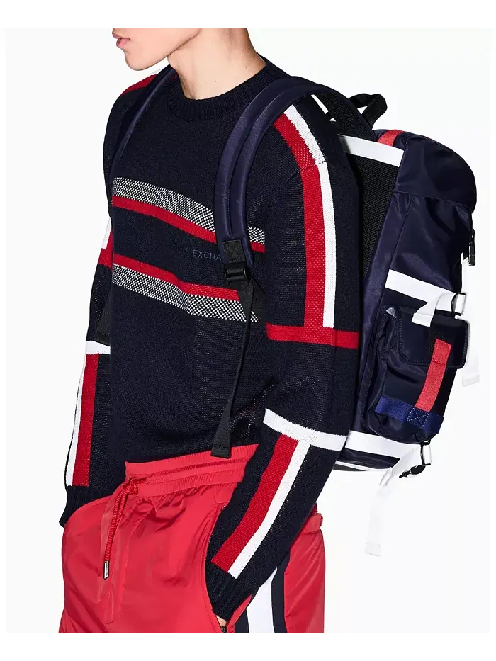 Мужской свитер с цветными блоками и контрастными вставками A|X Armani Exchange — изображение 3 из 5