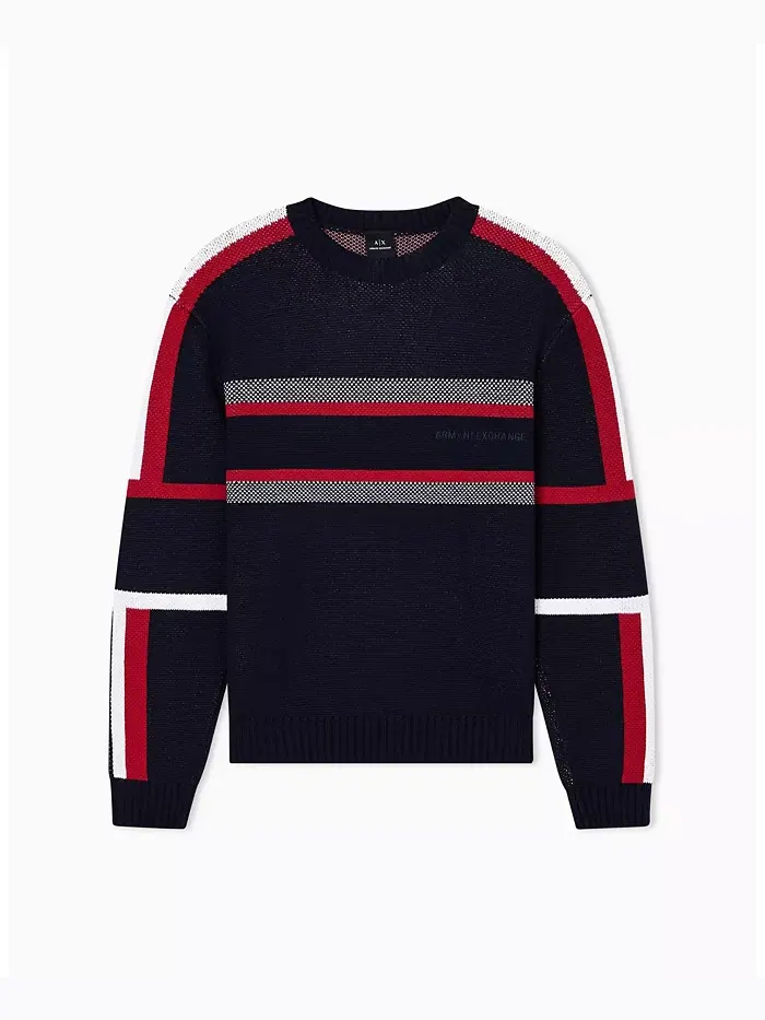 Мужской свитер с цветными блоками и контрастными вставками A|X Armani Exchange — изображение 5 из 5