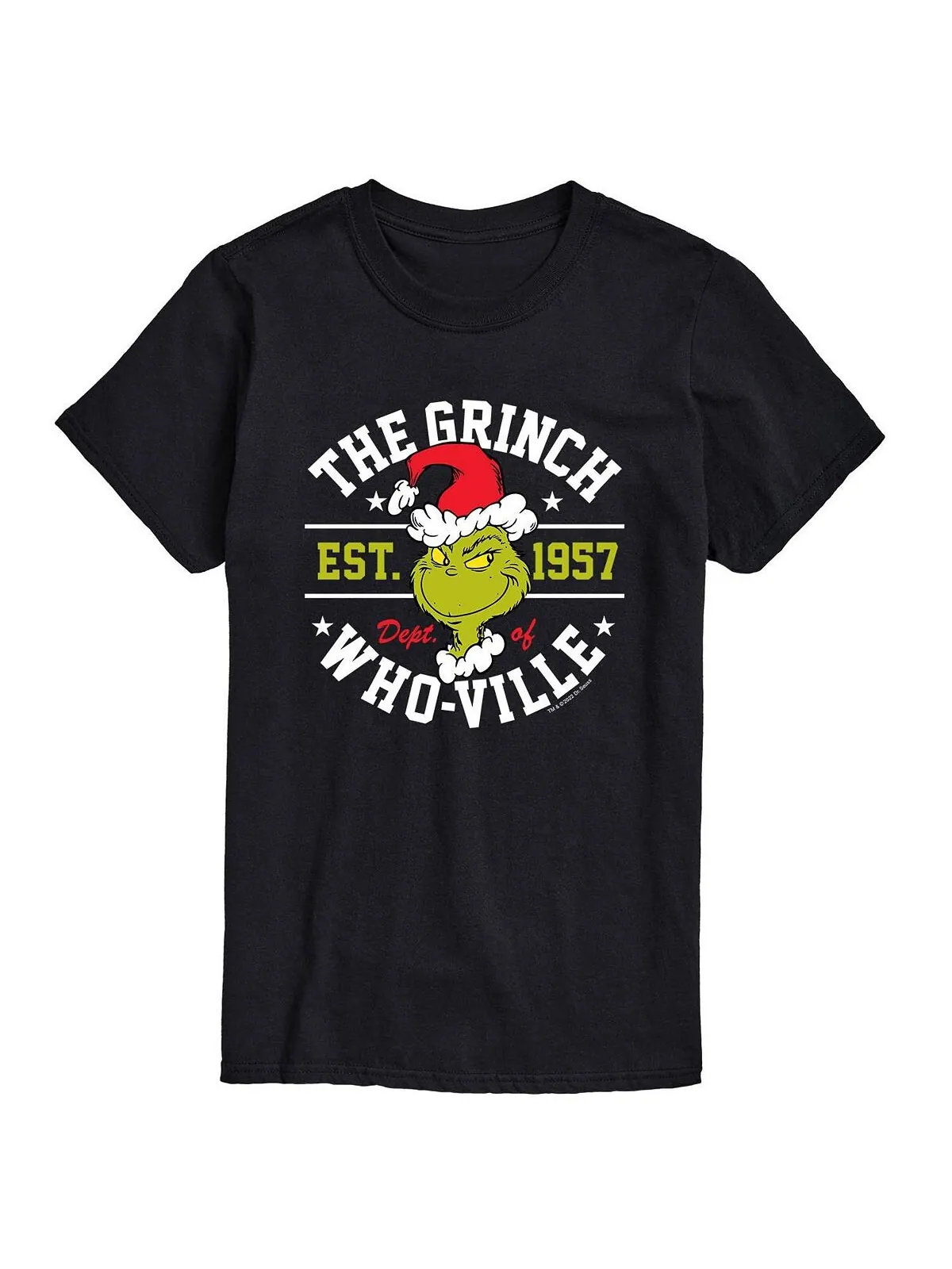 Мужская футболка с рисунком dr. seuss the grinch who-ville AIRWAVES — изображение 1 из 2, черный