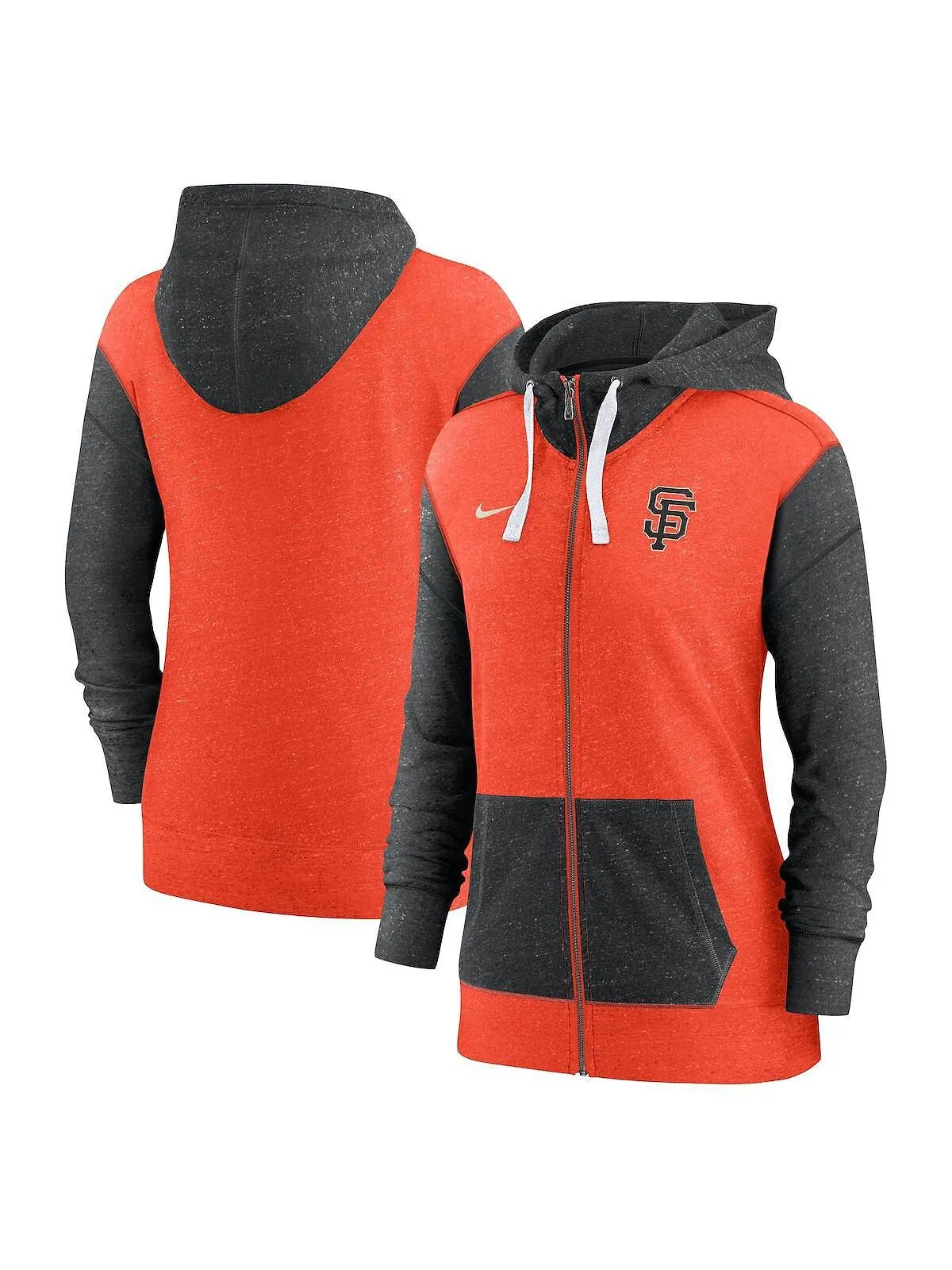 Женская оранжевая толстовка с молнией во всю длину San Francisco Giants Nike — изображение 1 из 3, оранжевый