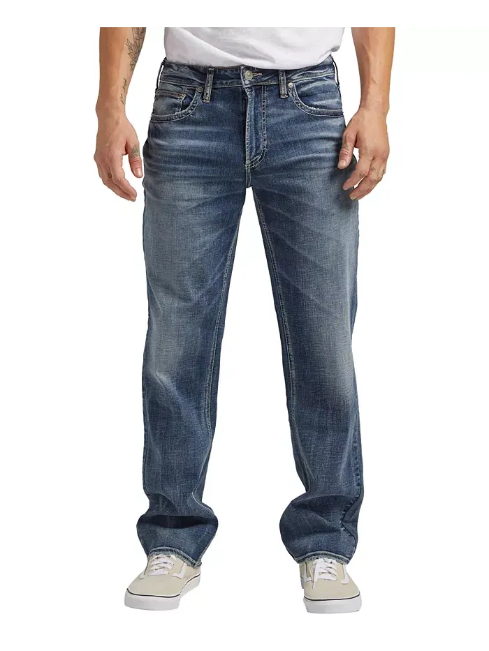 Мужские джинсы Grayson классического кроя с прямыми штанинами Silver Jeans Co. — изображение 2 из 3