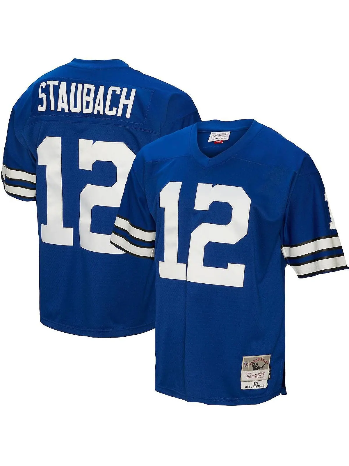 Мужская копия джерси Roger Staubach Royal Dallas Cowboys 1971 Legacy Mitchell & Ness — изображение 1 из 3, королевский
