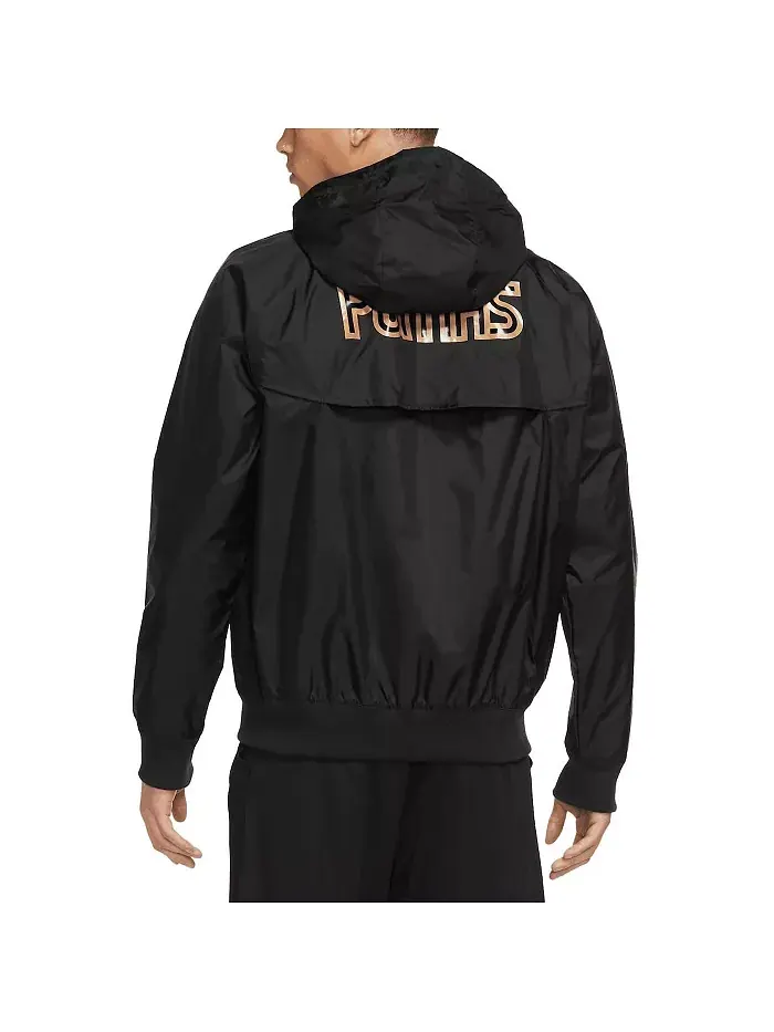 Мужская черная куртка Puma Windrunner с рукавом реглан на молнии Nike — изображение 2 из 2