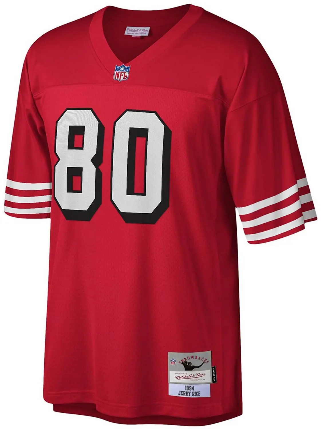 Мужская футболка San Francisco 49ers 1994 Legacy Replica - Джерри Райс Mitchell & Ness — изображение 2 из 3, алый