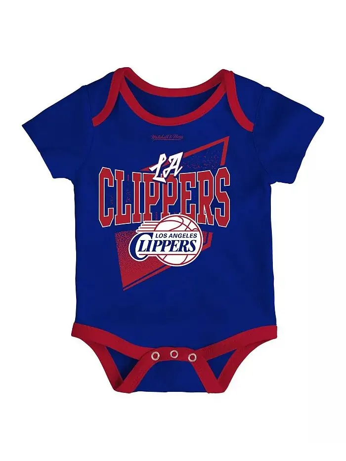 Комплект из классических боди и шапки с манжетами Royal, красного цвета LA Clippers Hardwood — изображение 3 из 4