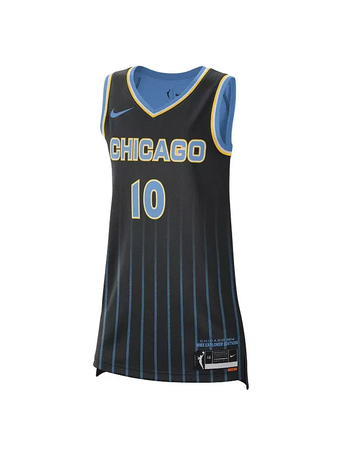 Мужская и женская баскетбольная майка Kamilla Cardoso Black Chicago Sky 2024 WNBA Draft Explorer — изображение 2 из 3