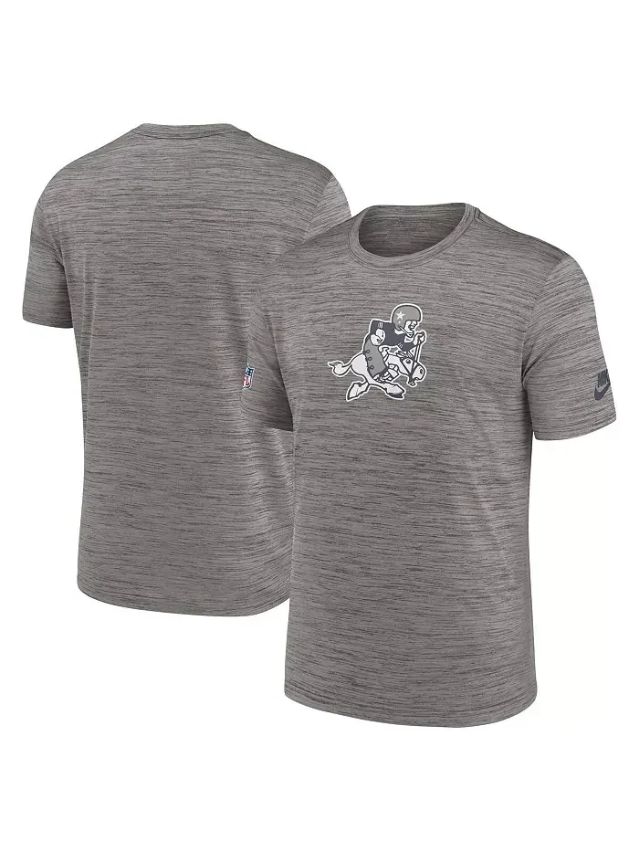 Мужская футболка Heather Charcoal Dallas Cowboys 2023 Sideline Alternate Logo Performance Nike — изображение 1 из 3