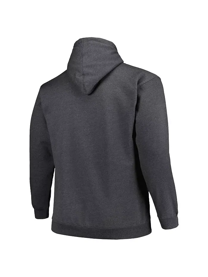 Мужская толстовка с капюшоном Heather Charcoal Tampa Bay Buccaneers Big and Tall Fanatics — изображение 2 из 3
