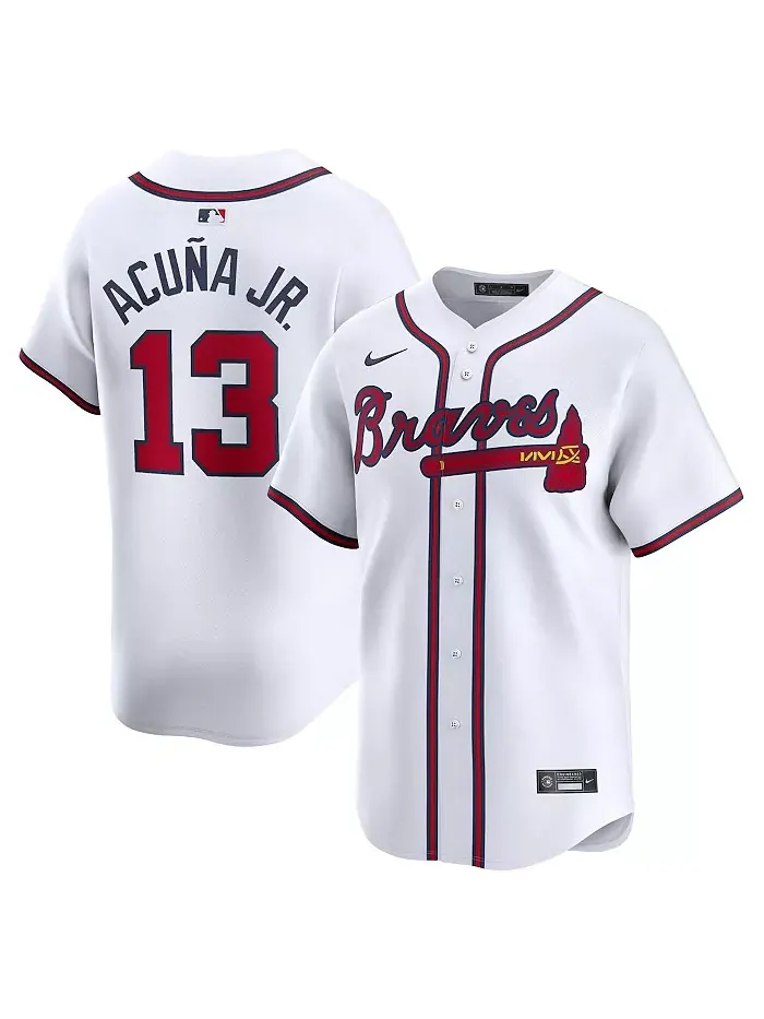 Мужская белая лимитированная джерси игрока Ronald Acuna Jr. Atlanta Braves для домашних матчей Nike — изображение 1 из 3