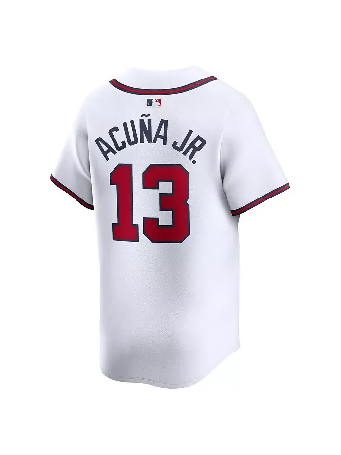 Мужская белая лимитированная джерси игрока Ronald Acuna Jr. Atlanta Braves для домашних матчей Nike — изображение 3 из 3