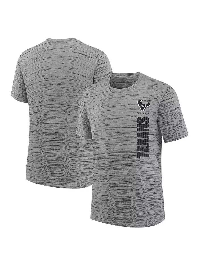 Футболка Houston Texans Sideline Velocity Performance для подростков, цвет вересковый уголь Nike — изображение 1 из 3