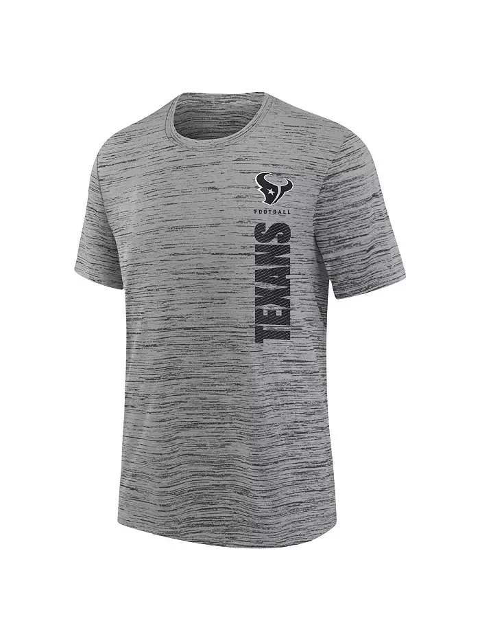 Футболка Houston Texans Sideline Velocity Performance для подростков, цвет вересковый уголь Nike — изображение 2 из 3