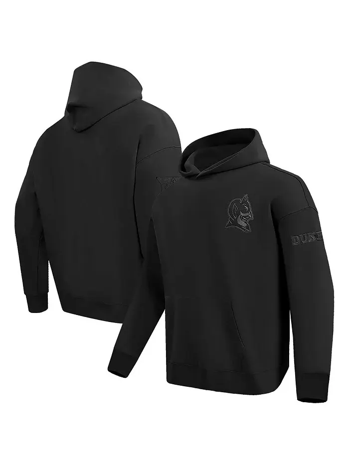 Мужская черная толстовка с капюшоном Duke Blue Devils Neutral Pullover Hoodie Pro Standard — изображение 1 из 4
