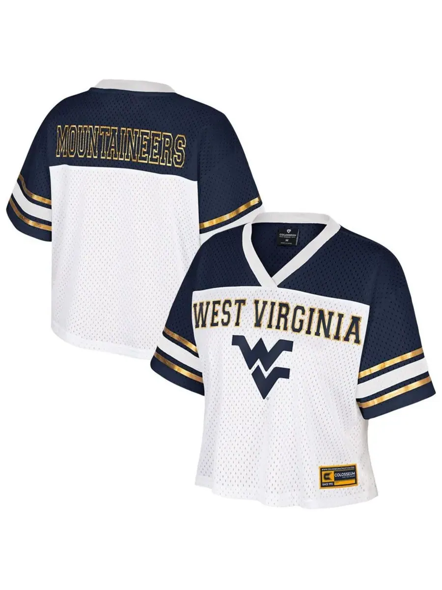 Colosseum Женская белая укороченная футболка West Virginia Mountaineers Treasure — изображение 1 из 3, белый
