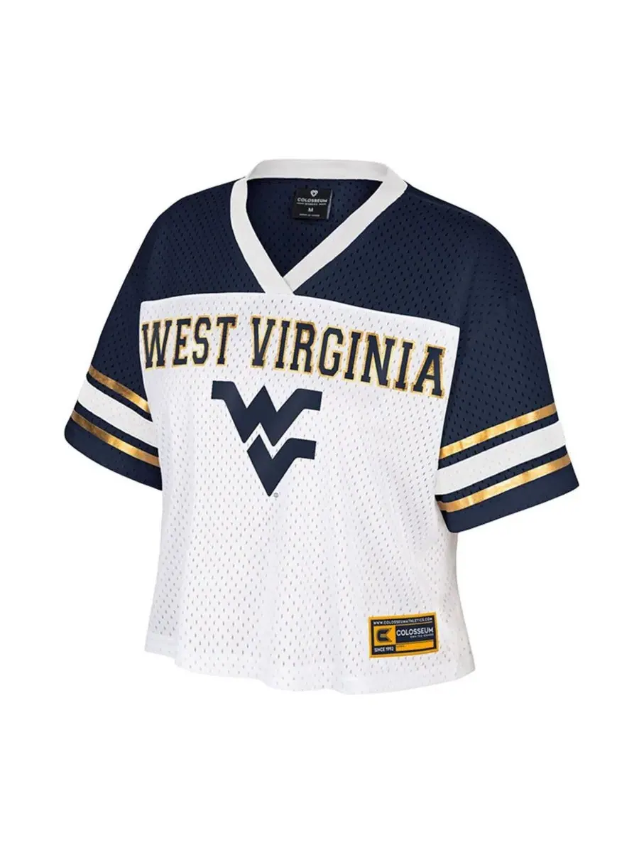 Colosseum Женская белая укороченная футболка West Virginia Mountaineers Treasure — изображение 2 из 3, белый