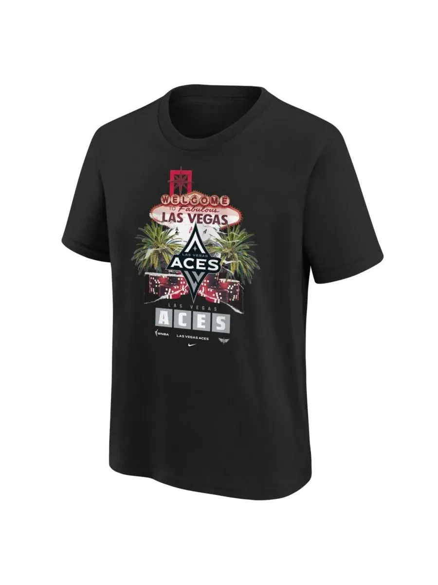 Nike Футболка Big Boys and Girls Black Las Vegas Aces Original Content — изображение 3 из 3, черный
