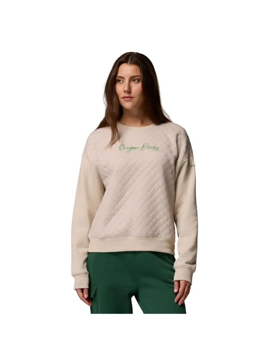 Columbia Женская бежевая стеганая толстовка Oregon Ducks Collegiate Hart Mountain — изображение 1 из 4, бежевый