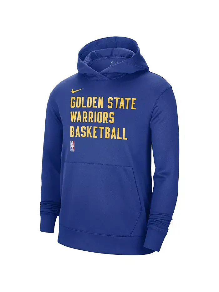 Мужская и женская толстовка с капюшоном Royal Golden State Warriors для тренировок на площадке — изображение 3 из 3