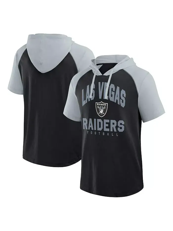 Мужская черная толстовка-футболка Las Vegas Raiders Prime Logo Athletic — изображение 1 из 3