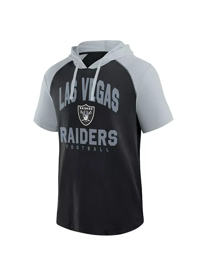 Мужская черная толстовка-футболка Las Vegas Raiders Prime Logo Athletic — изображение 2 из 3