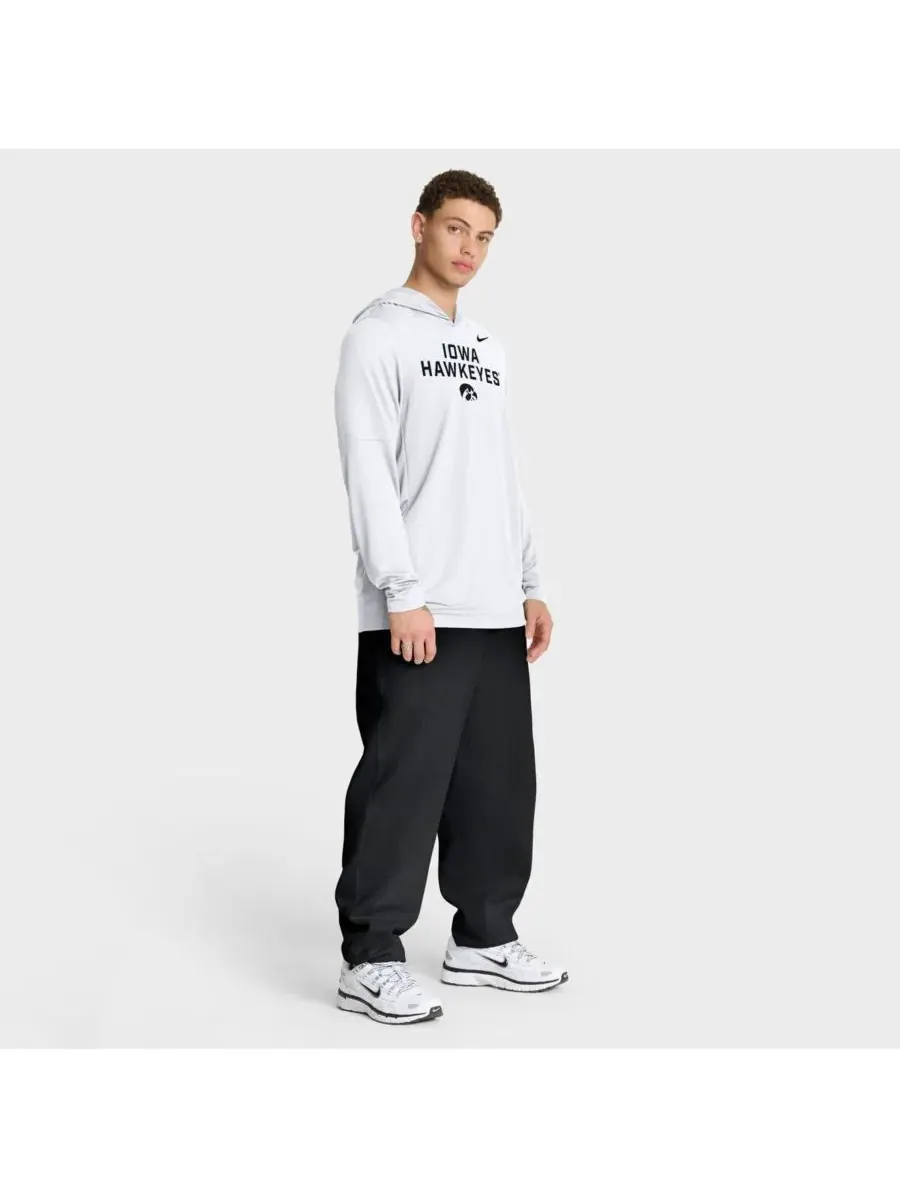 Nike Мужская белая толстовка с длинными рукавами Iowa Hawkeyes 2025 Sideline Performance — изображение 3 из 5, белый