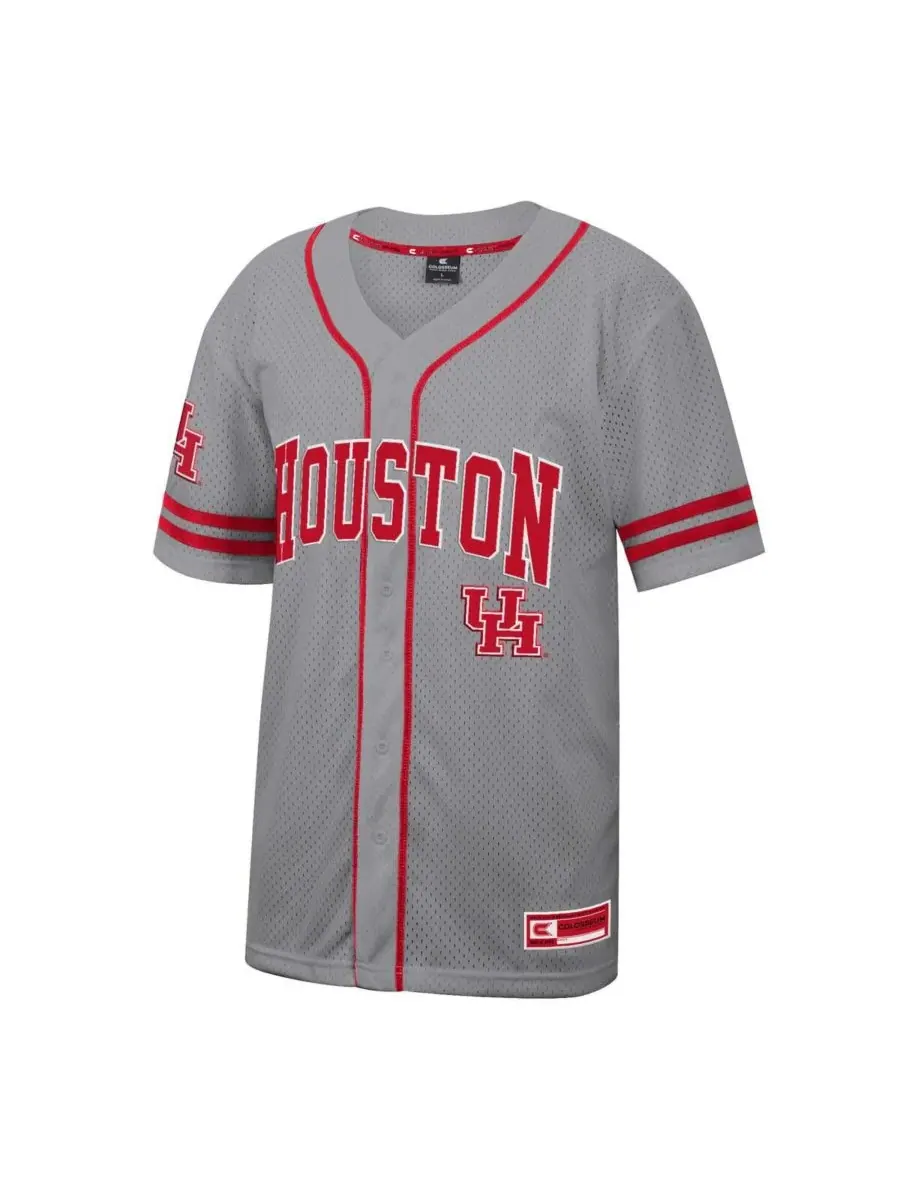 Colosseum Мужская серая бейсбольная майка Houston Cougars Free Spirited — изображение 3 из 3, серый