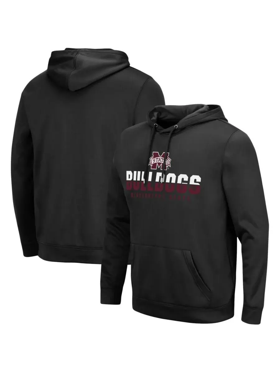 Мужская толстовка с капюшоном Mississippi State Bulldogs Lantern Pullover Hoodie Colosseum — изображение 1 из 3, черный