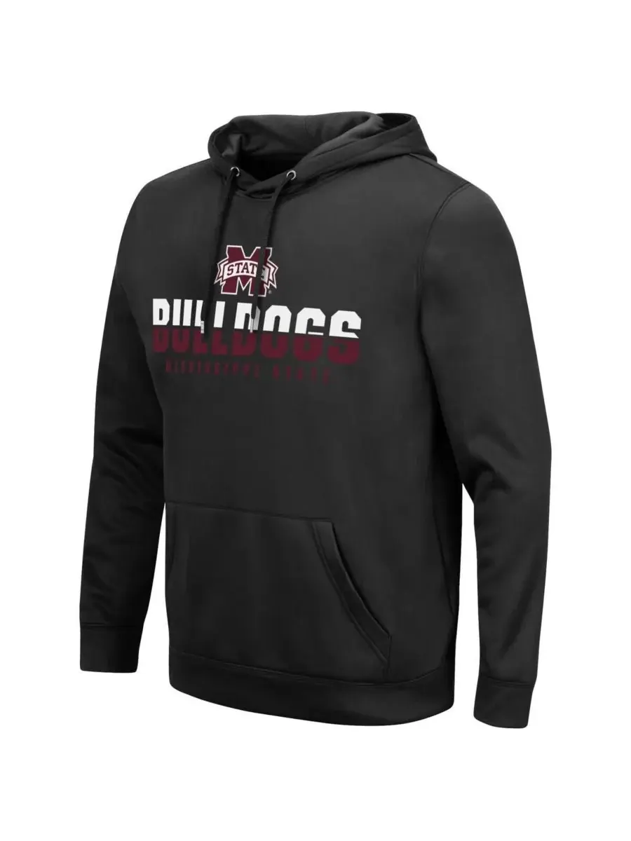 Мужская толстовка с капюшоном Mississippi State Bulldogs Lantern Pullover Hoodie Colosseum — изображение 3 из 3, черный