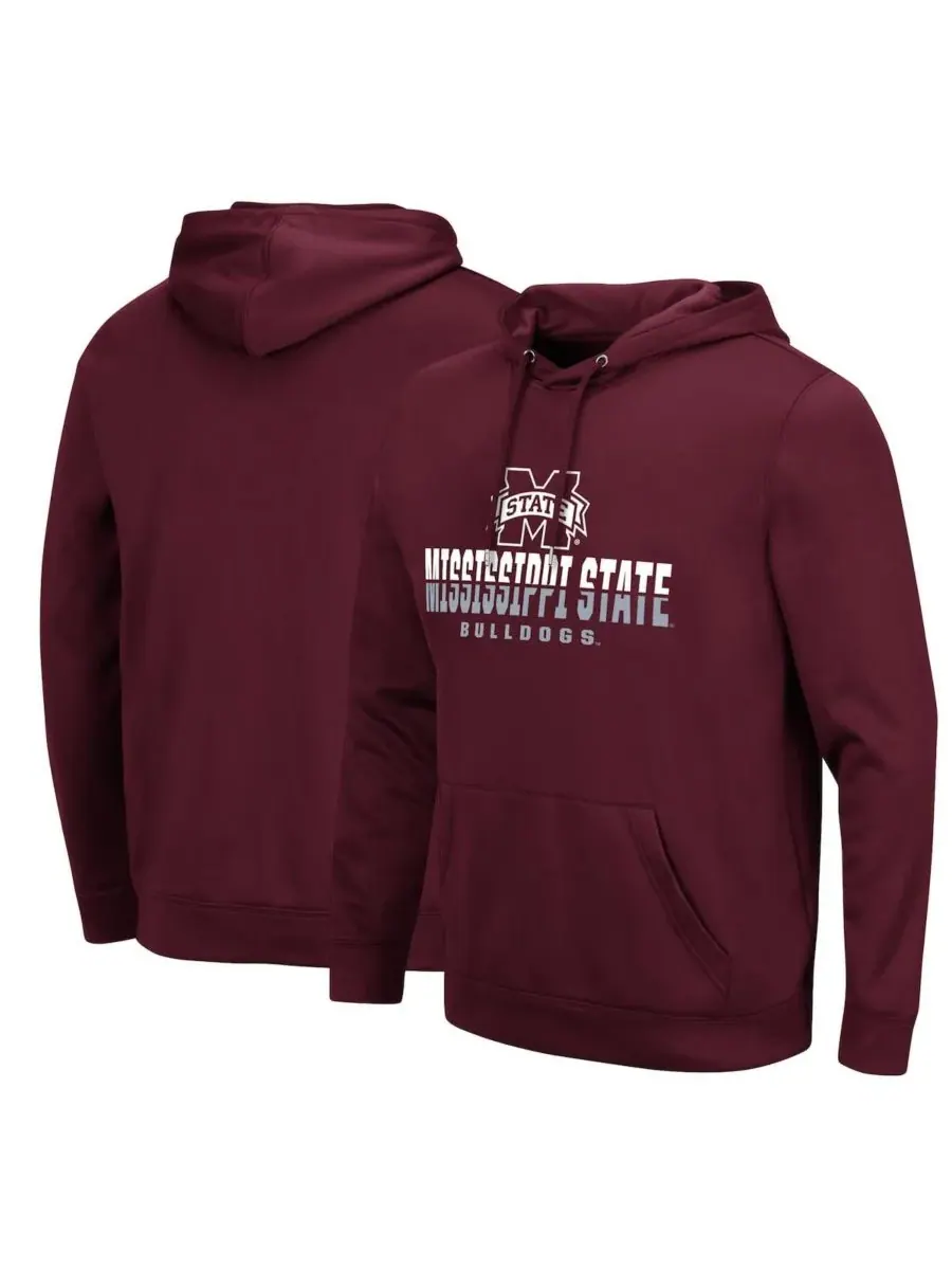Мужская толстовка с капюшоном Mississippi State Bulldogs Lantern Pullover Hoodie Colosseum — изображение 1 из 5, коричневый