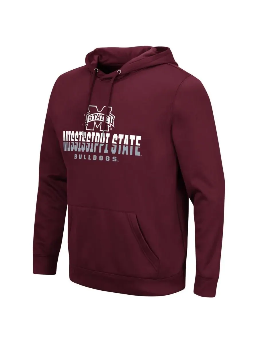 Мужская толстовка с капюшоном Mississippi State Bulldogs Lantern Pullover Hoodie Colosseum — изображение 3 из 5, коричневый