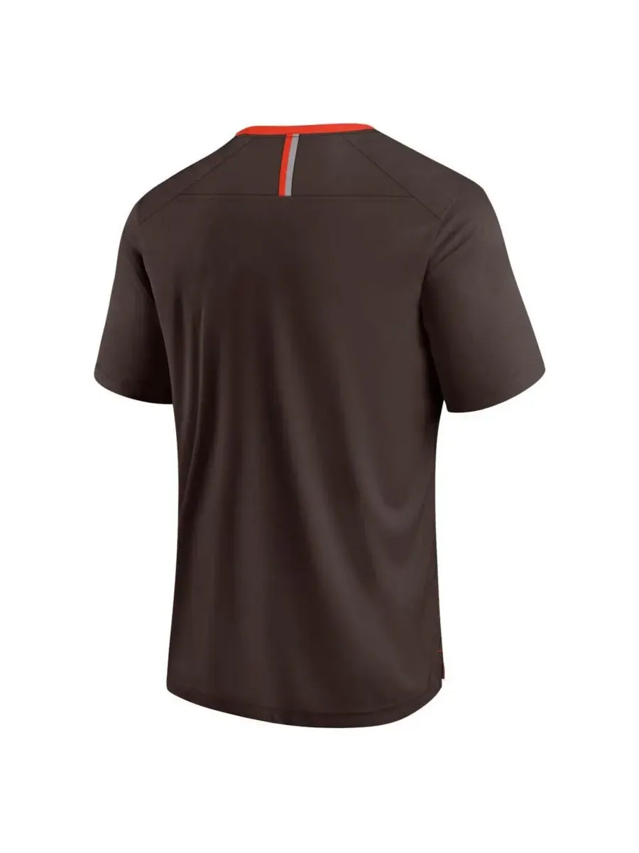 Fanatics Мужская коричневая футболка Cleveland Browns Defender Fade Slant — изображение 3 из 3, коричневый