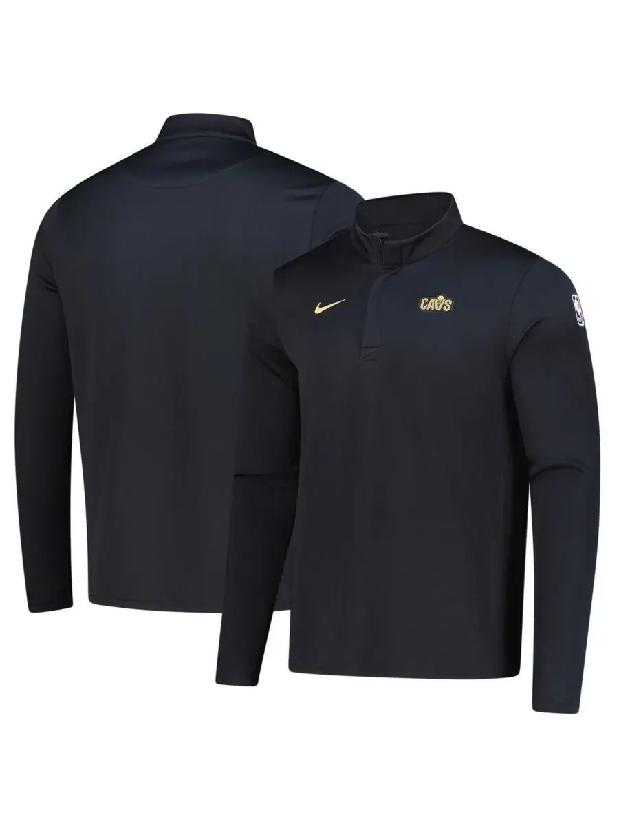 Nike Мужская черная толстовка Cleveland Cavaliers 2025/26 Authentic Coaches Quarter-Zip Dri-Fit — изображение 1 из 3, черный