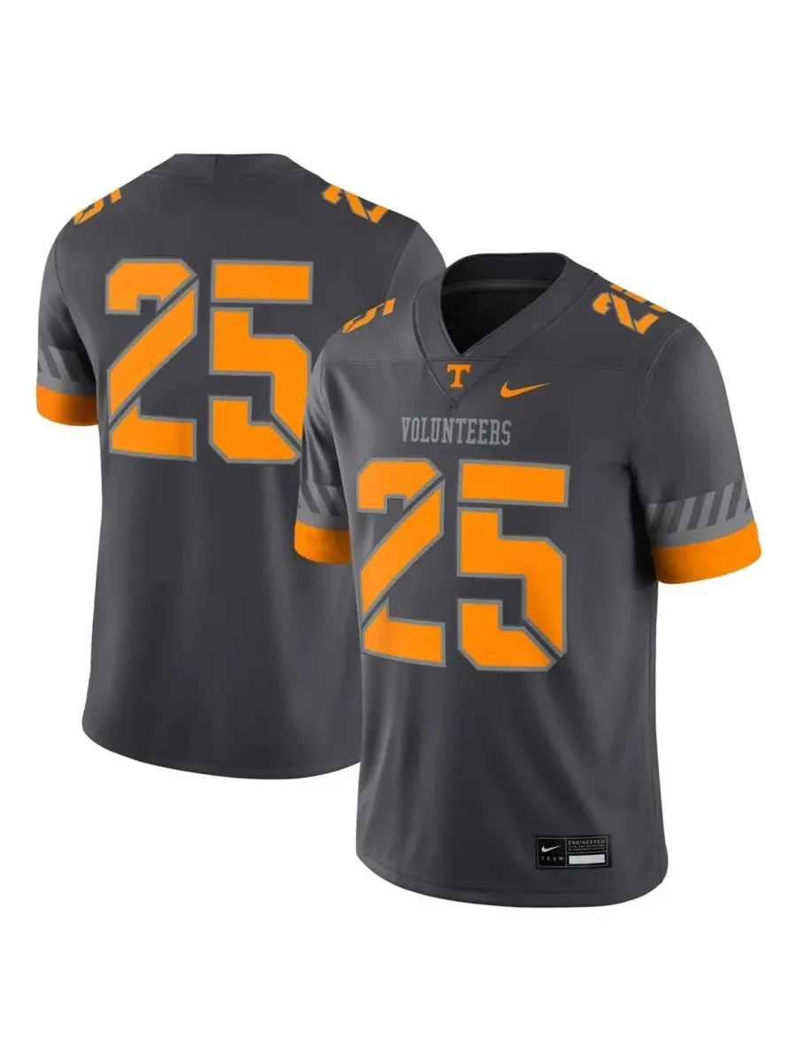 Nike Мужская игровая майка команды Tennessee Volunteers, размер 25 — изображение 1 из 3, серый