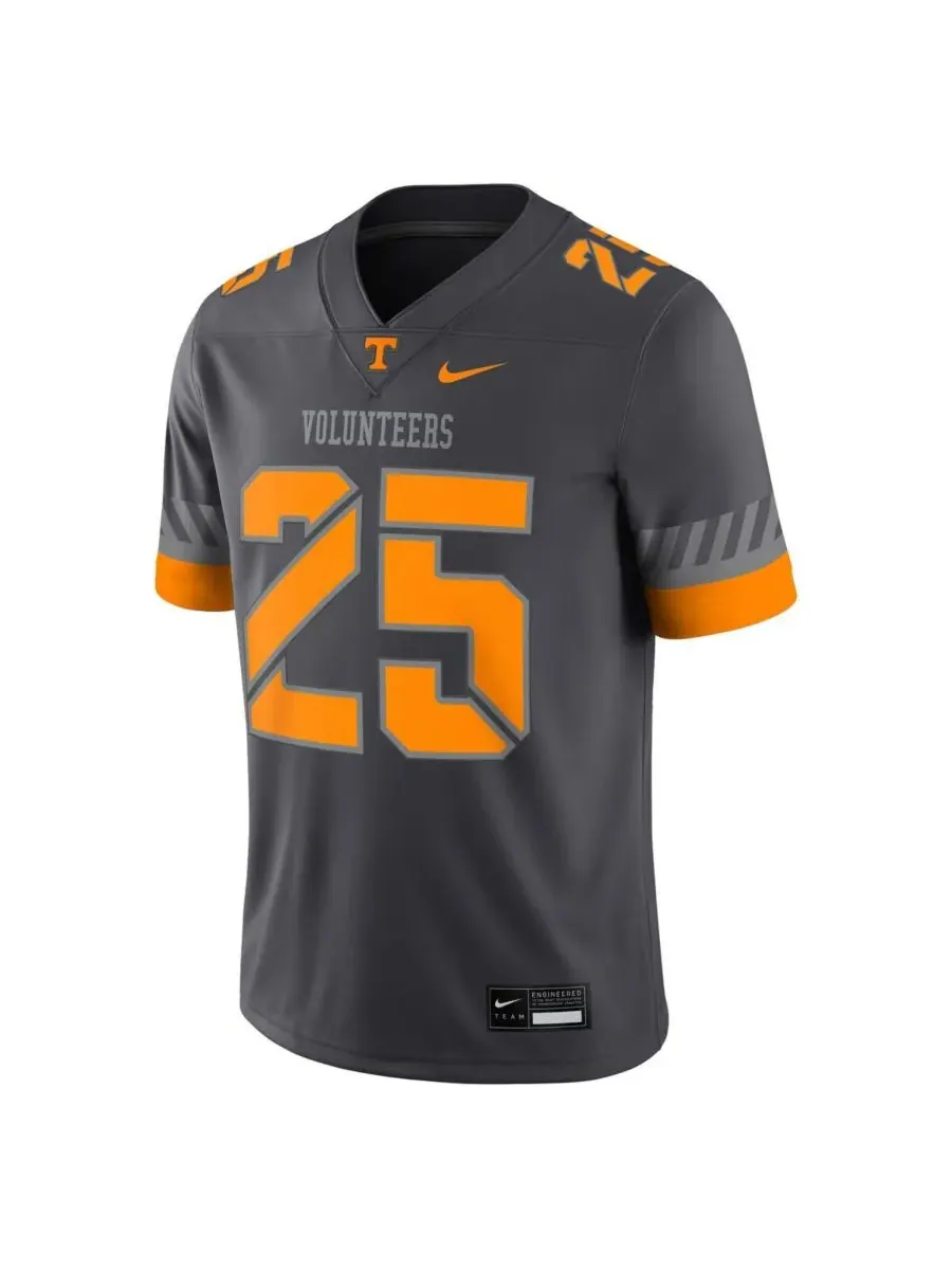 Nike Мужская игровая майка команды Tennessee Volunteers, размер 25 — изображение 2 из 3, серый
