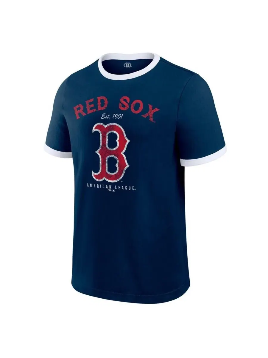 Мужская футболка Darius Rucker Collection цвета "Boston Red Sox" темно-синего цвета с эффектом — изображение 2 из 7
