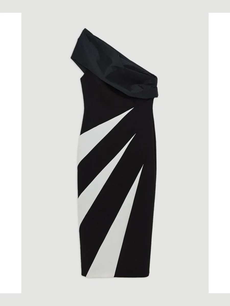 Женское миди-платье с одним плечевым швом Karen Millen, Mono — изображение 2 из 5
