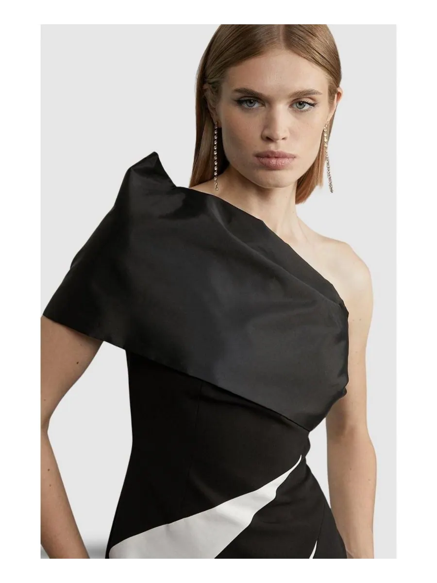 Женское миди-платье с одним плечевым швом Karen Millen, Mono — изображение 3 из 5