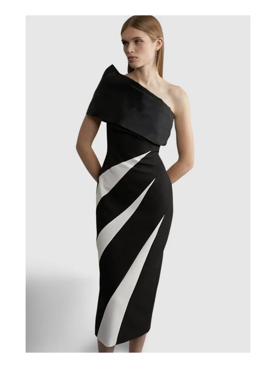 Женское миди-платье с одним плечевым швом Karen Millen, Mono — изображение 5 из 5