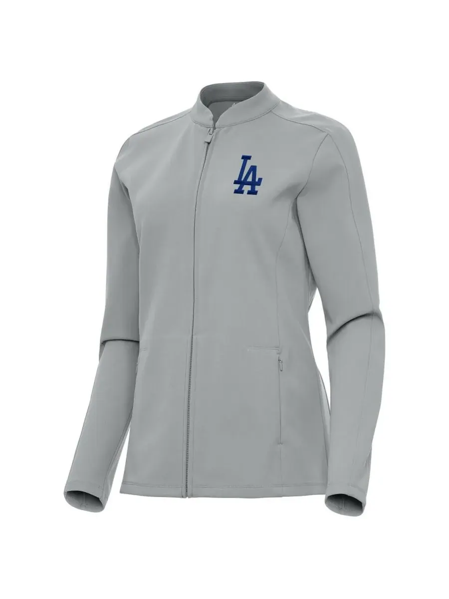 Antigua Женская серая куртка Los Angeles Dodgers Regard на молнии — изображение 1 из 1, серый