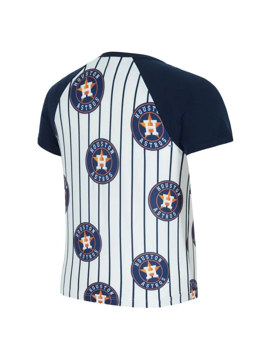 Concepts Sport Женская белая футболка-реглан в полоску с символикой команды Houston Astros Outbound — изображение 3 из 3