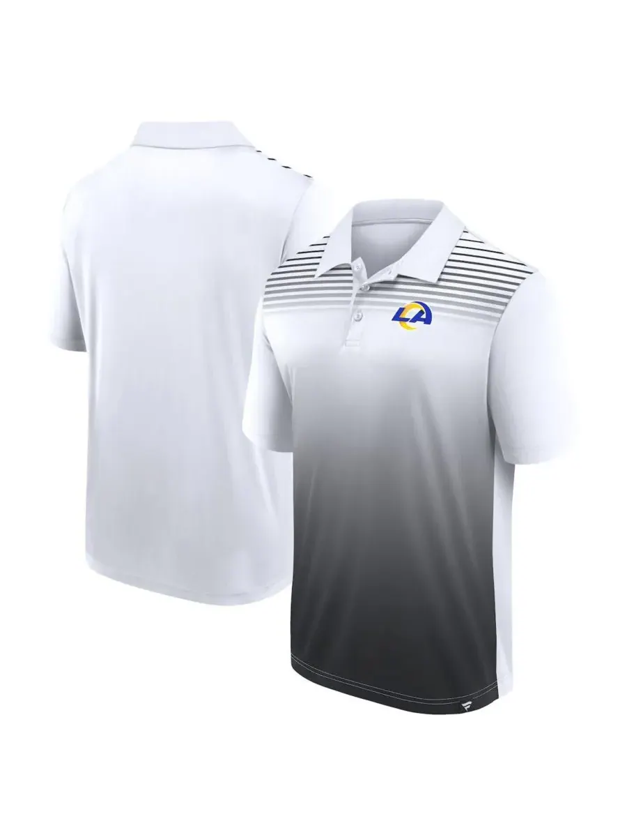 Logo Athletic Мужская поло-рубашка Los Angeles Rams Sandlot Game белого/черного цвета