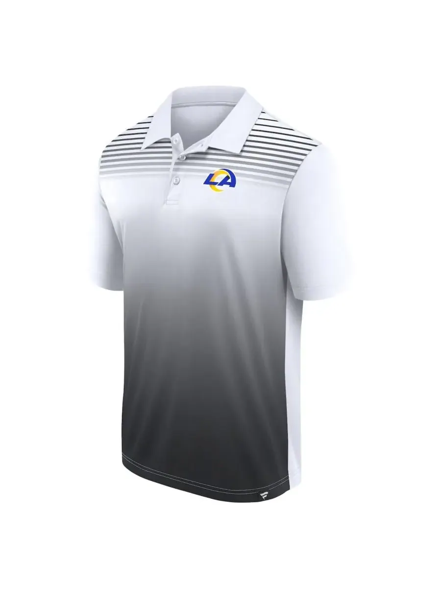 Logo Athletic Мужская поло-рубашка Los Angeles Rams Sandlot Game белого/черного цвета — изображение 2 из 3, белый черный