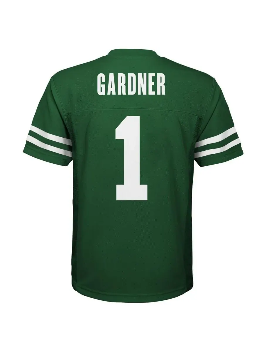 Outerstuff Детская футболка-реплика игрока New York Jets Ахмада Соуса Гарднера (зеленый цвет) для — изображение 2 из 3