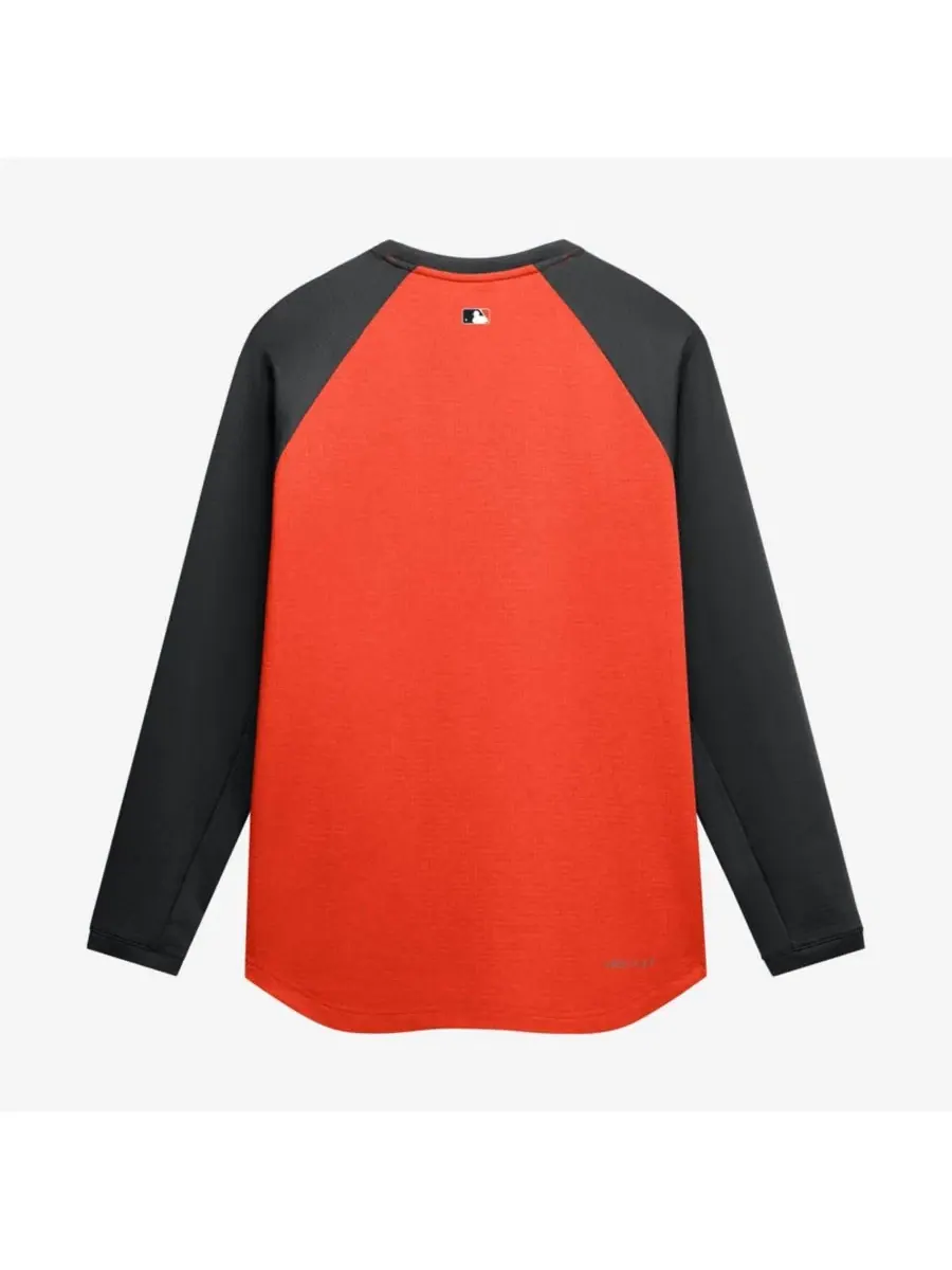Свитшот с регланом и технологией Dri-FIT Baltimore Orioles Authentic Collection Raglan Dri-FIT Nike — изображение 2 из 5