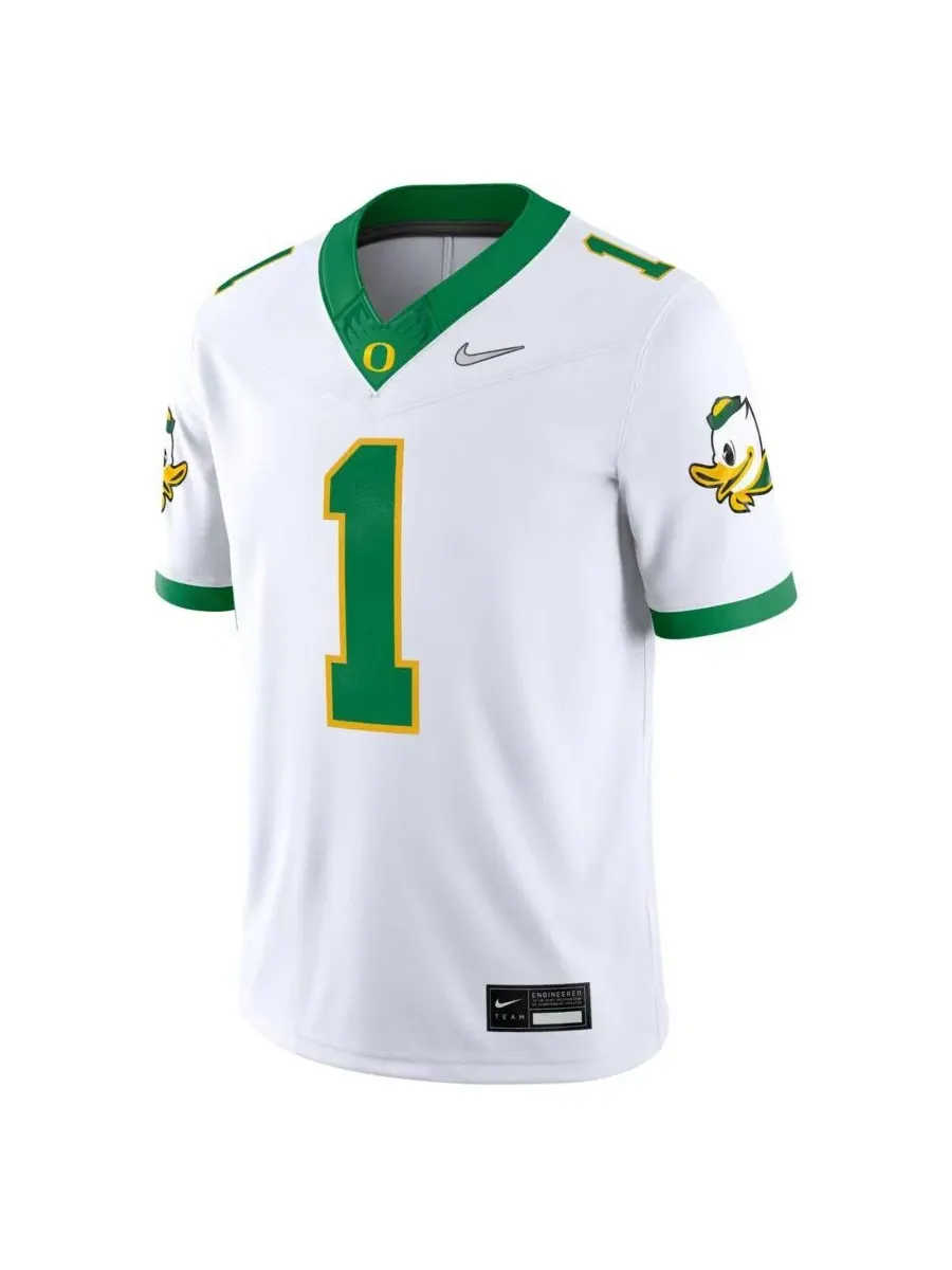Мужская футболка Nike Oregon Ducks Alternate Game Jersey — изображение 3 из 3, белый