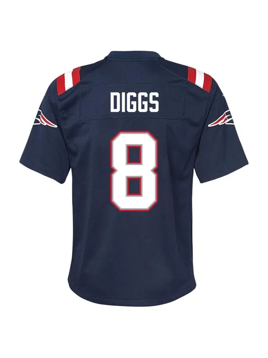 Детская футболка-джерси Nike Stefon Diggs New England Patriots — изображение 3 из 3, темно-синий