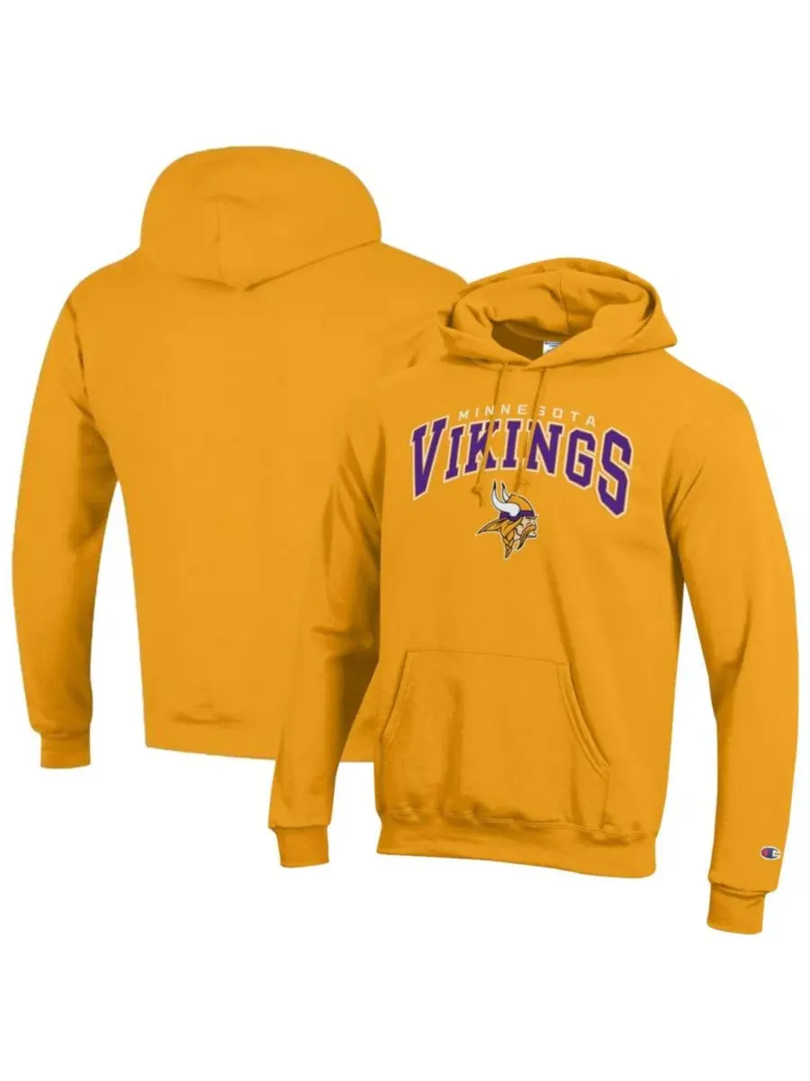 Худи с принтом Minnesota Vikings Power Blend Arch over Logo Champion — изображение 1 из 3, золото