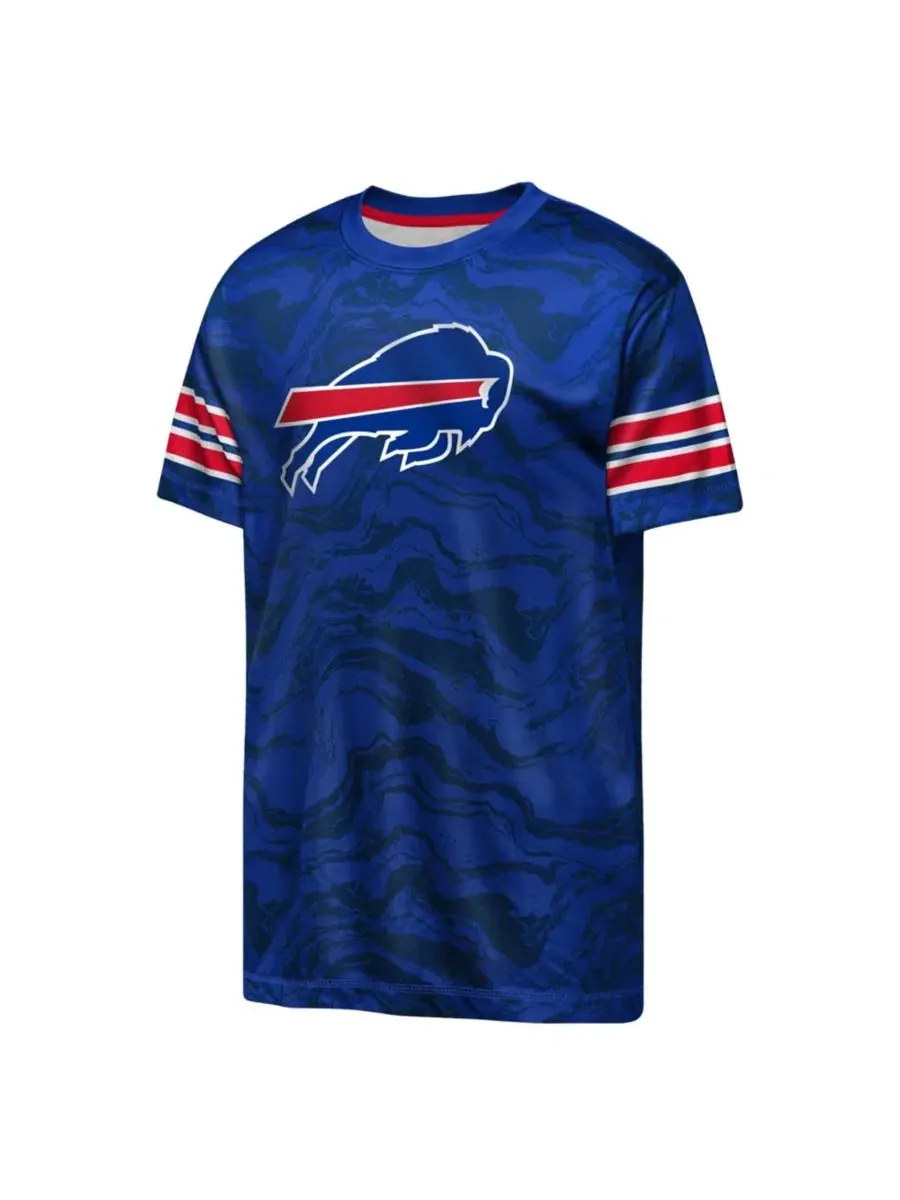 Футболка с длинным рукавом Buffalo Bills Slant Route Performance Outerstuff — изображение 2 из 3, королевский